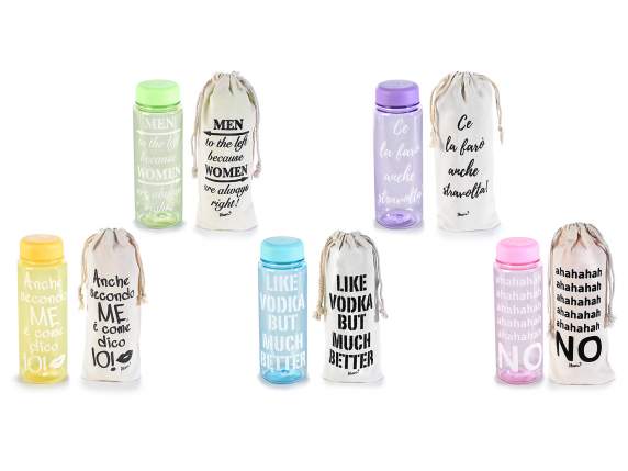 500ml tritan eco-bottle with matching bag Write art