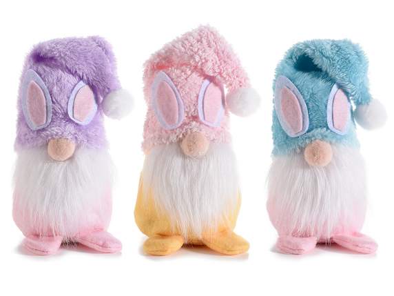 Gnome candy holder with bunny ears on the hat
