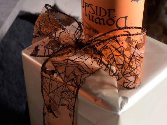 Mouldable Halloween ribbon in polyester and organza