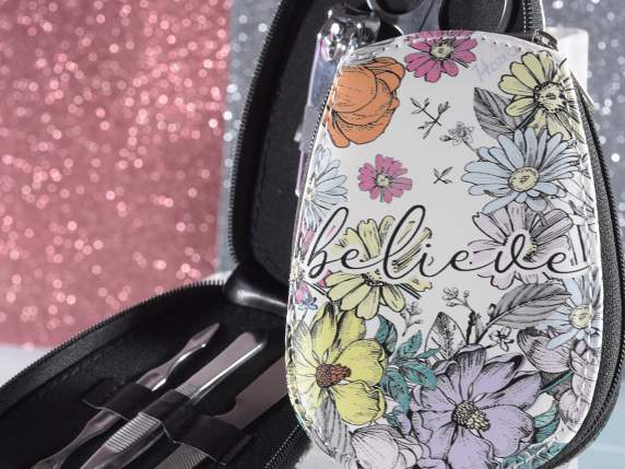 Manicure set w - 6 accessories SoChic leatherette case