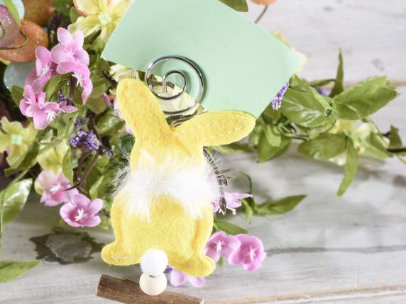 Memoclip photo frame with bunny in colored cloth
