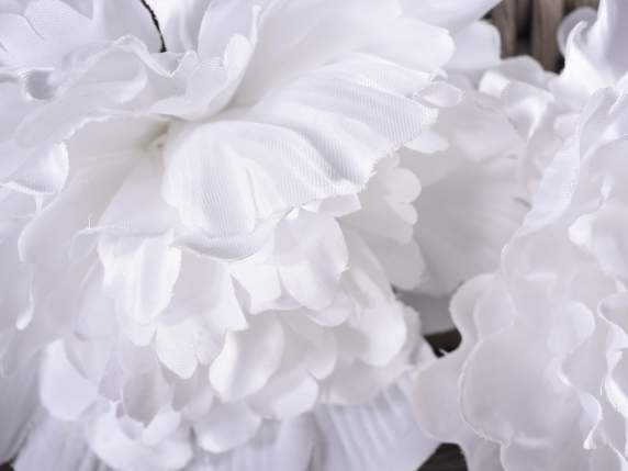 Bouquet of peonies and artificial white roses