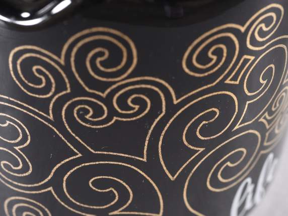 Tree of life ceramic candle in real gold
