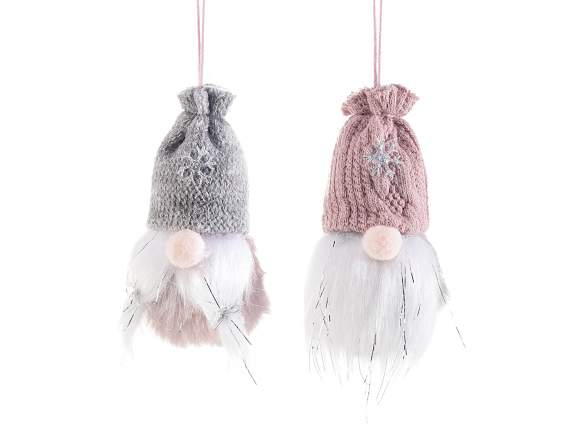 Santa - Mama Christmas in eco-fur with silver threads to han