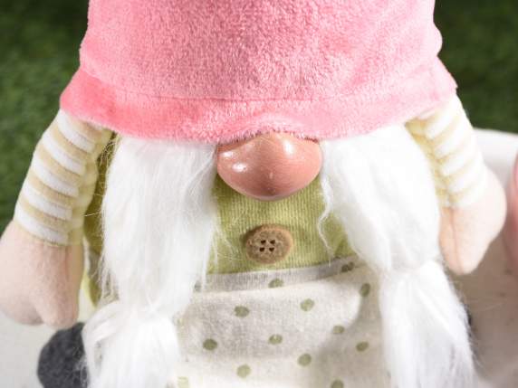 Cloth couple of spring wood gnomes