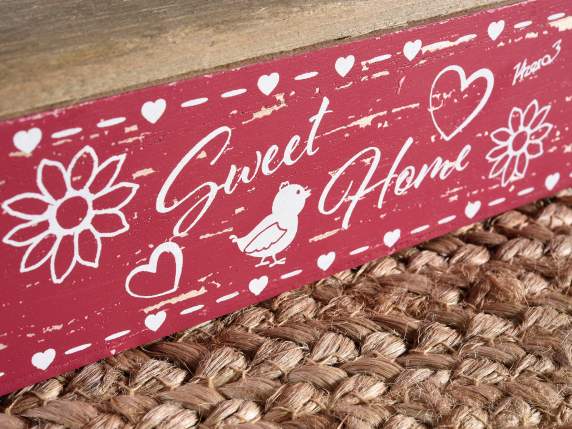 Wooden tea box with Country Life embossed decorations, 6 c
