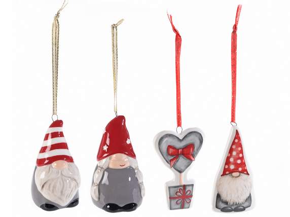 Colorful ceramic Christmas decoration to hang
