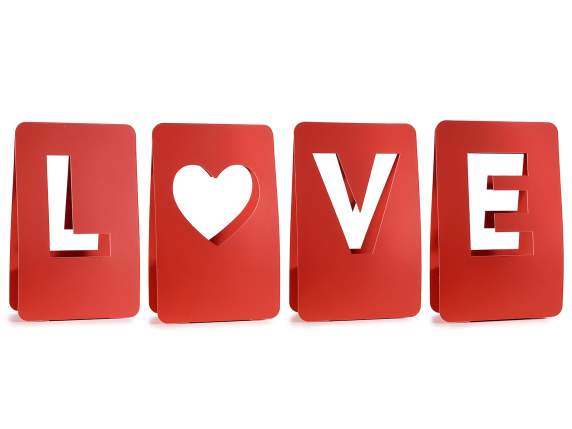 Flower basket written LOVE in semi-water repellent paper