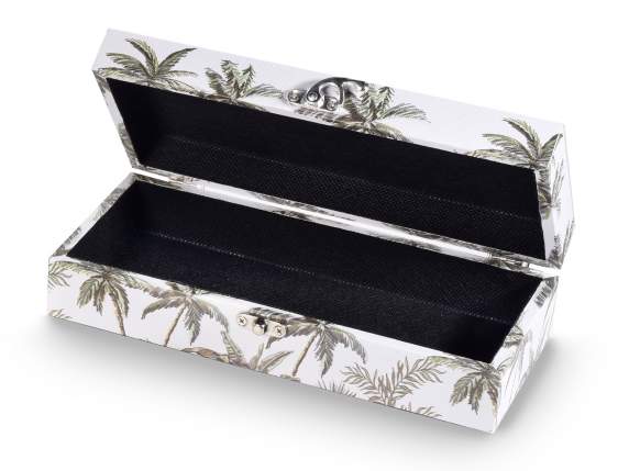 Set 3 wooden boxes with Jungle decorations and hook