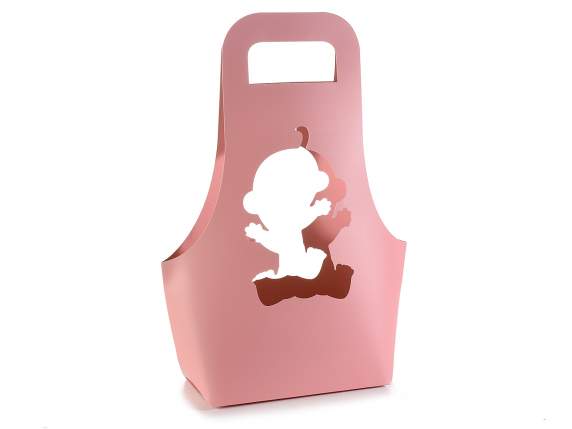 Baby flower basket in semi-water repellent paper
