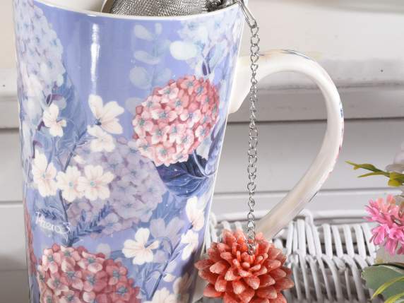 Porcelain mug with Blooming print