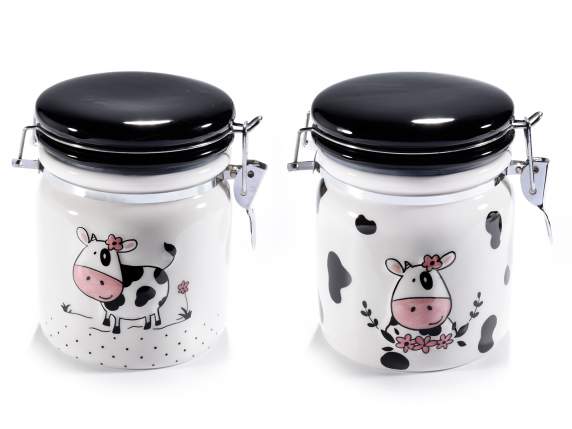 MooMoo ceramic food jar with hermetic closure