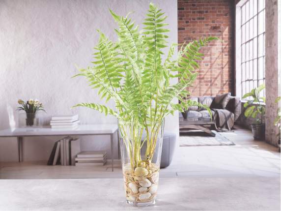 Artificial fern bunch with roots