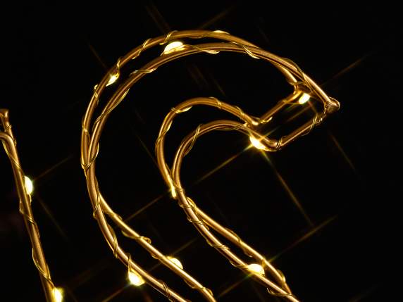 Panneau de Noël en métal avec lumières LED à placer
