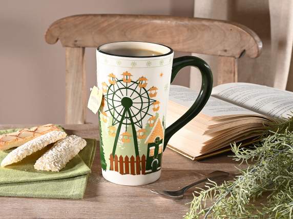 Mug de Noël en céramique brillante 550 ml