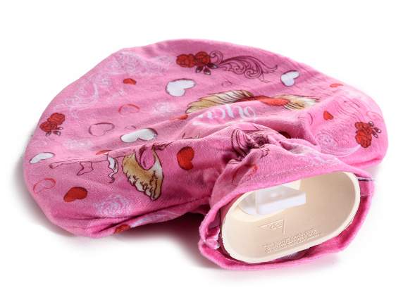 Bouillotte en forme de coeur avec doublure douce