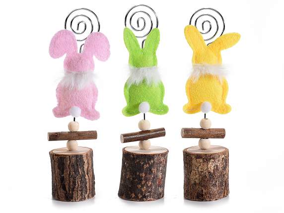 Cadre photo Memoclip avec lapin en tissu coloré