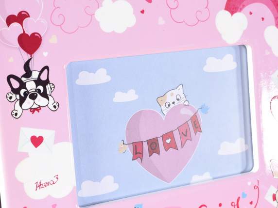 Glossy ceramic photo frame to rest Fall in Love