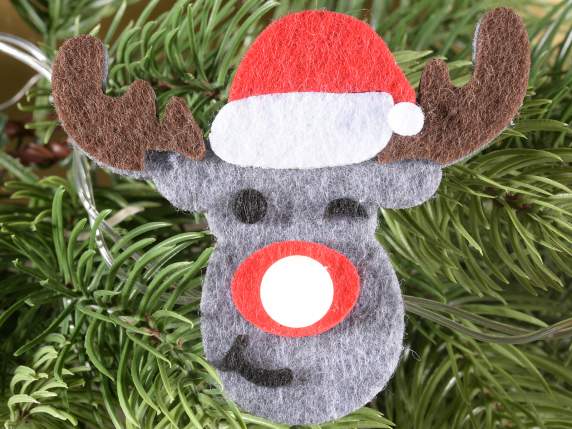 Decorative thread of Christmas subjects in cloth with LED