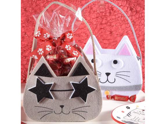 Decorated cloth handbag Funny Cats