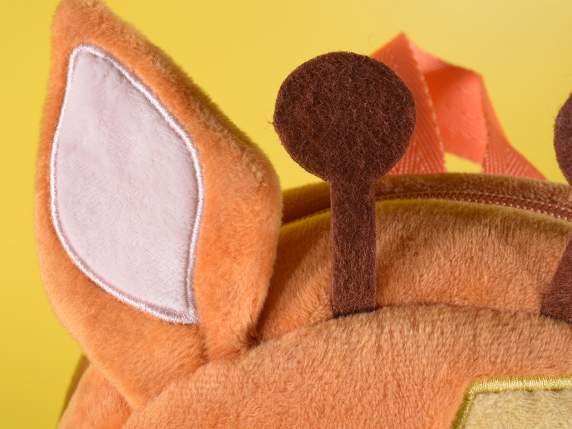 Giraffe backpack in soft plush