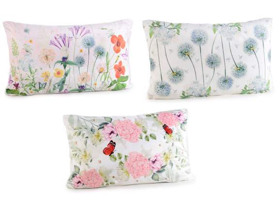 Fiori di Campo rectangular padded cushion with removable c