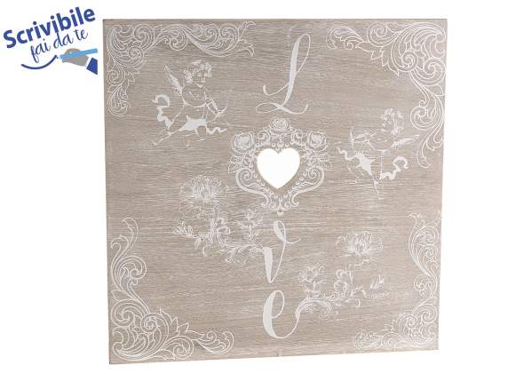Wooden decoration Cupid Baroque to hang