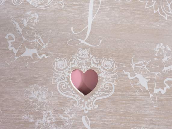 Wooden decoration Cupid Baroque to hang