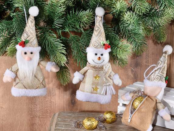 Christmas character with hanging candy bag