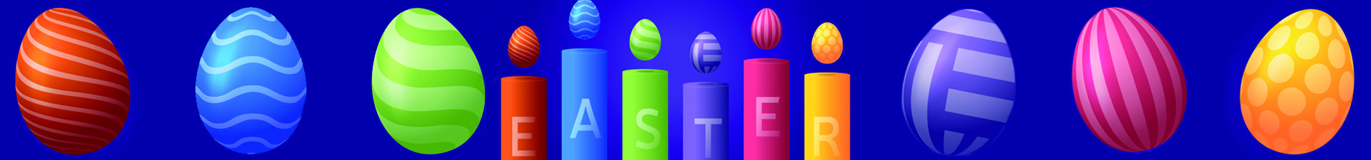 Easter candles and candle holders