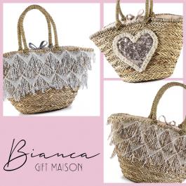 Straw beach bag