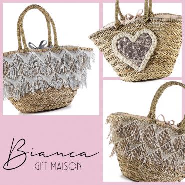 Straw beach bag