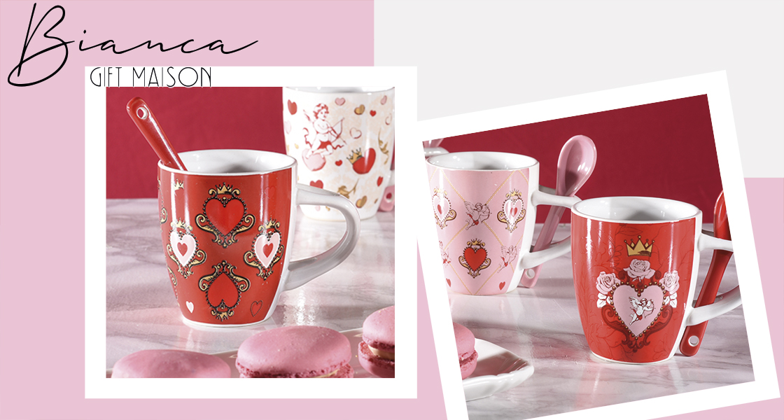 Tazas y tazones para el día de San Valentín
