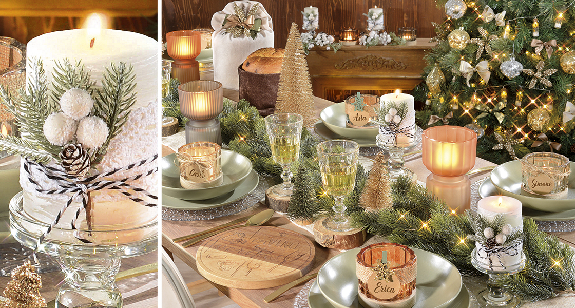 Elegant Christmas table setting
