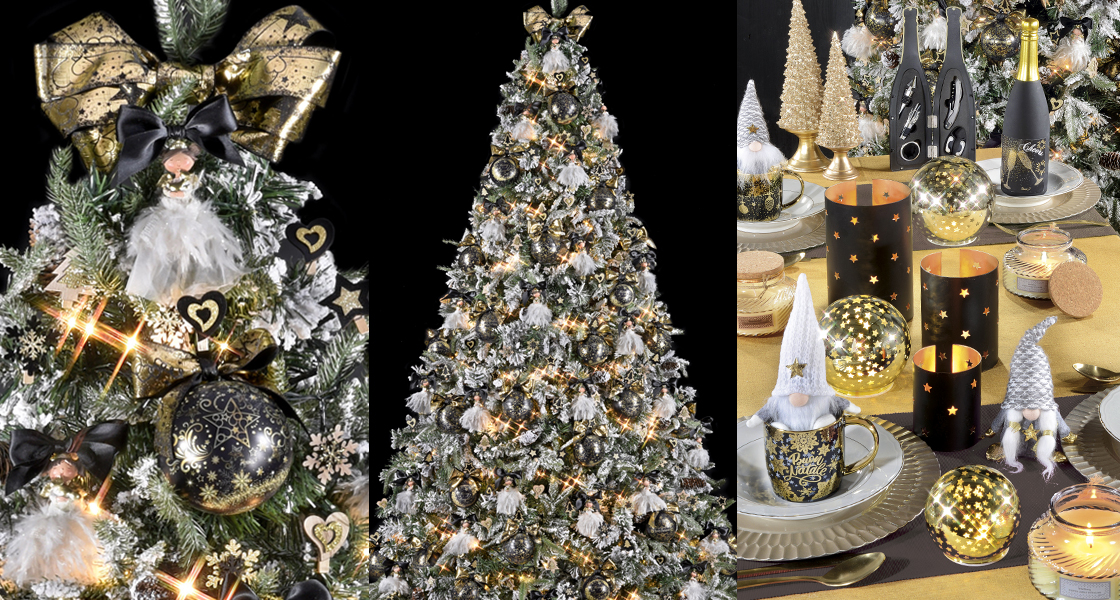 Black & gold Christmas tree